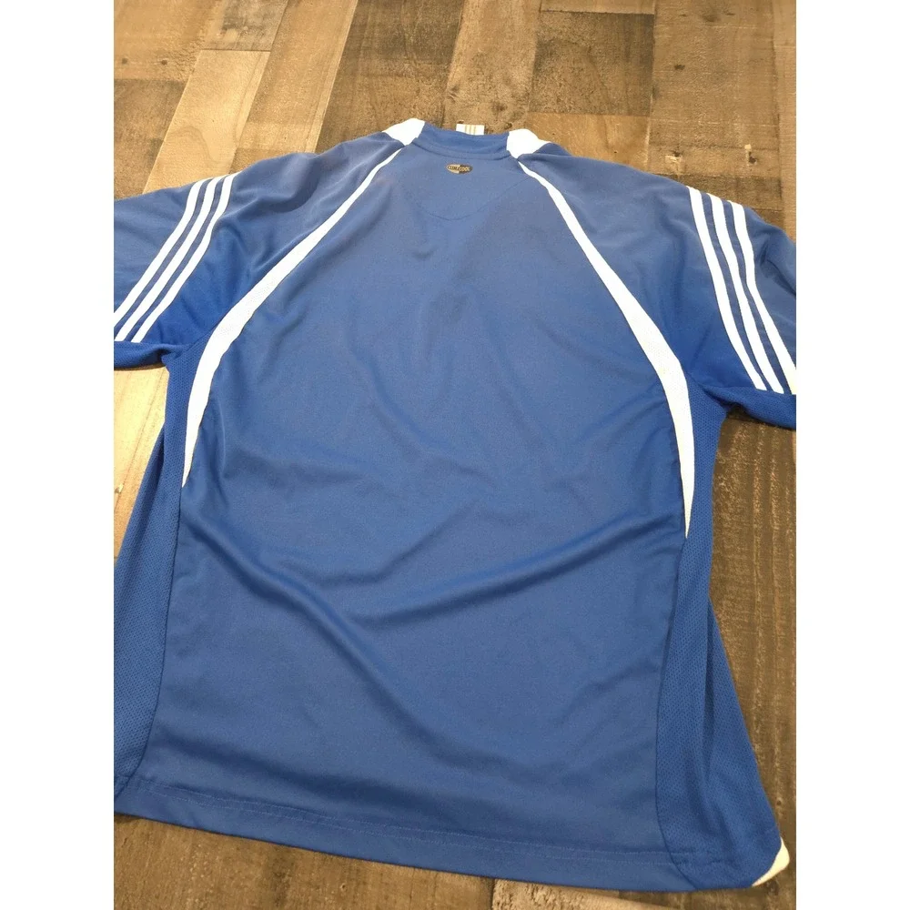Vintage 2006 Adidas ClimaLite 1/4 Zip Short Sleeve Pullover Royal Blue Large L